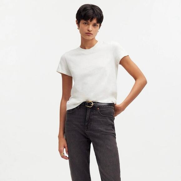 NWT Madewell Premium Standard 01. The Shrunken Tee White XS - Picture 1 of 7